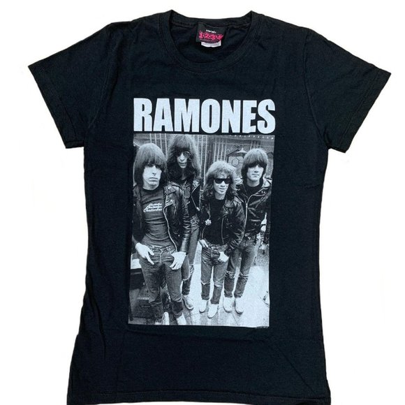 Ramones Photo Logo punk rock Girls Official Tee cotton XL NWT - Picture 2 of 3